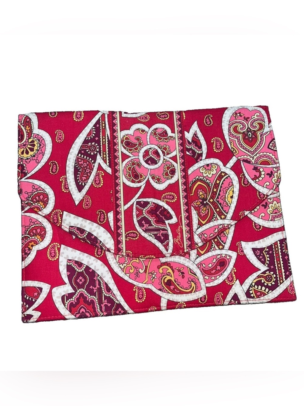 Vintage Vera Bradley Rosy Posies Folio File Folder Organizer Fabric Pink Paisley
